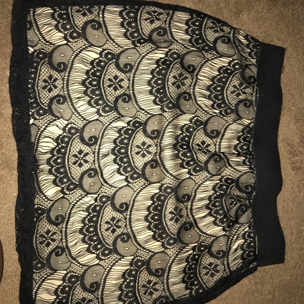 “Xhilaration” black lace skirt